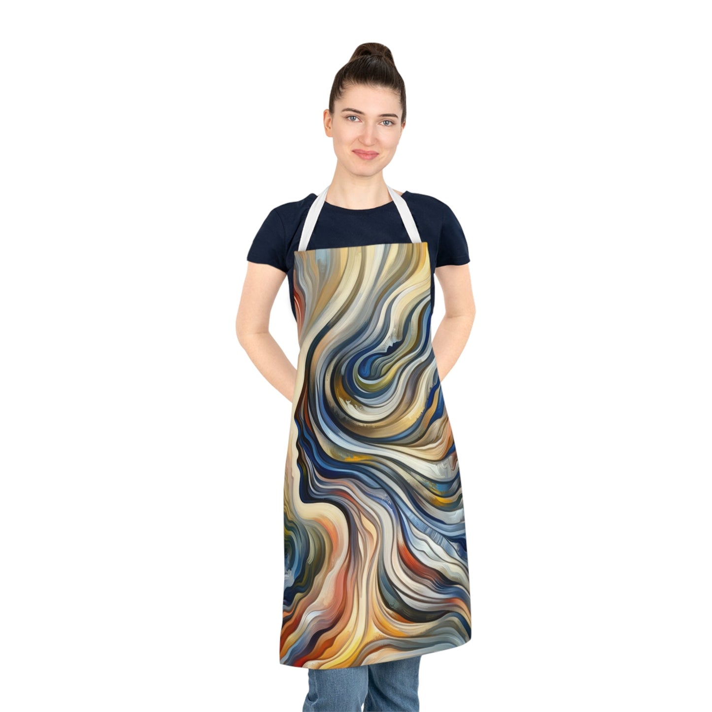 Diplomatic Emotional Currents Adult Apron (AOP) - ATUH.ART