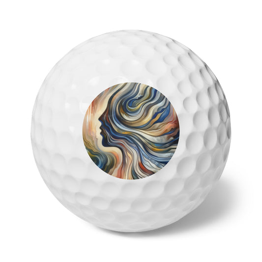 Diplomatic Emotional Currents Golf Balls, 6pcs - ATUH.ART