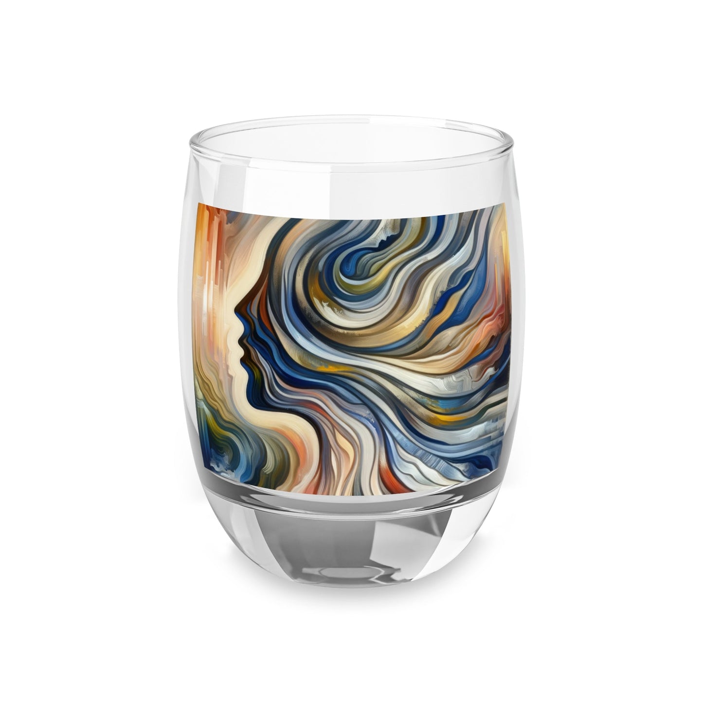 Diplomatic Emotional Currents Whiskey Glass - ATUH.ART
