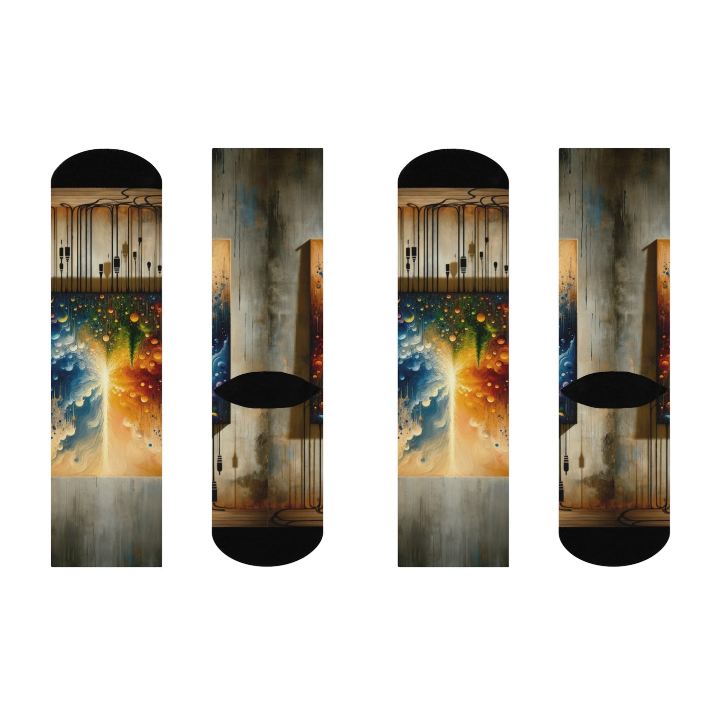 Disconnecting Harmonious Reconnection Cushioned Crew Socks - ATUH.ART