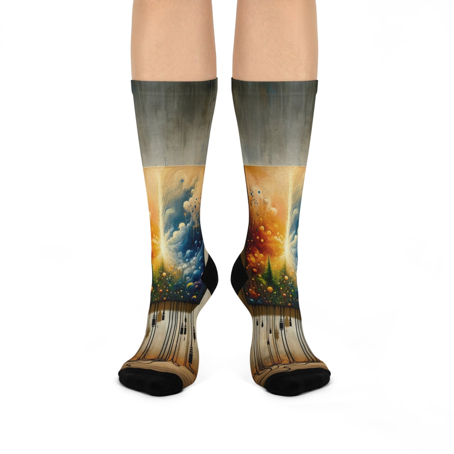 Disconnecting Harmonious Reconnection Cushioned Crew Socks - ATUH.ART