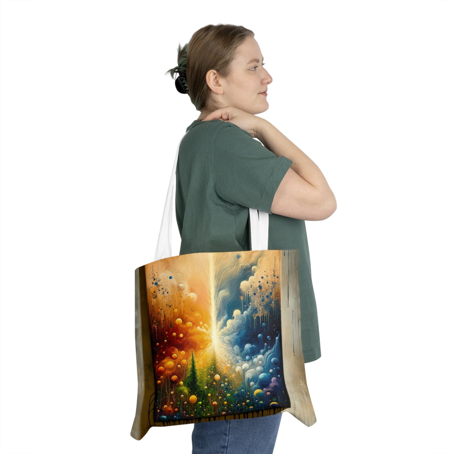 Disconnecting Harmonious Reconnection Shoulder Tote Bag (AOP) - ATUH.ART