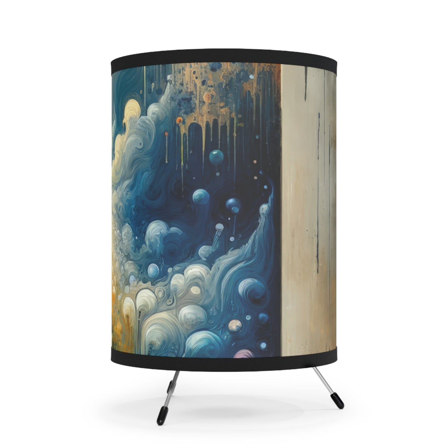 Disconnecting Harmonious Reconnection Tripod Lamp with High-Res Printed Shade, US\CA plug - ATUH.ART