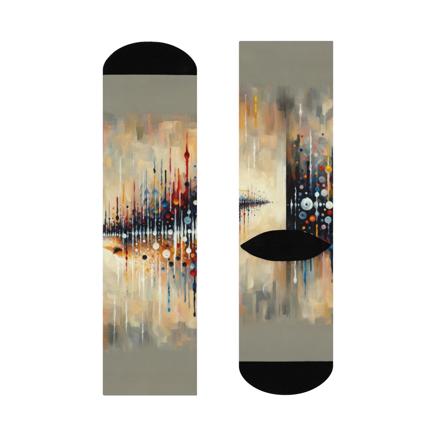 Distant Barking Echoes Cushioned Crew Socks - ATUH.ART