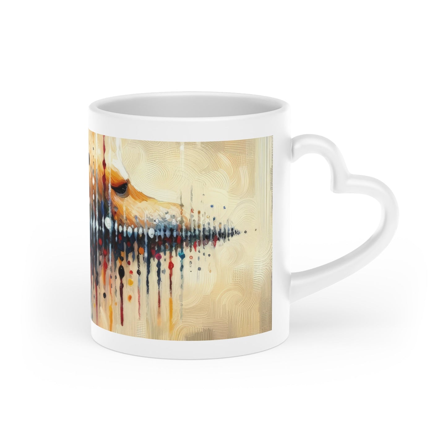 Distant Barking Echoes Heart-Shaped Mug - ATUH.ART