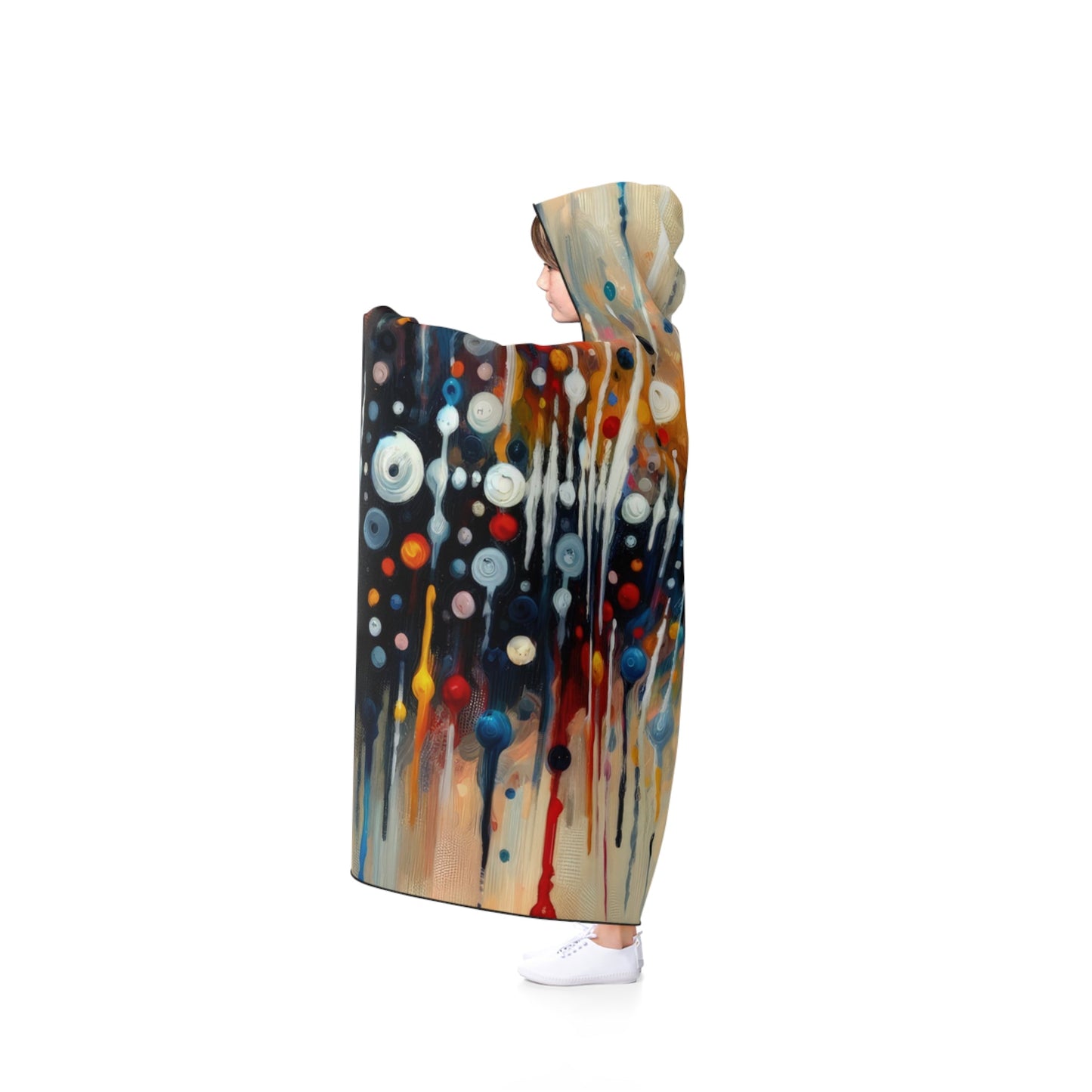 Distant Barking Echoes Hooded Blanket - ATUH.ART