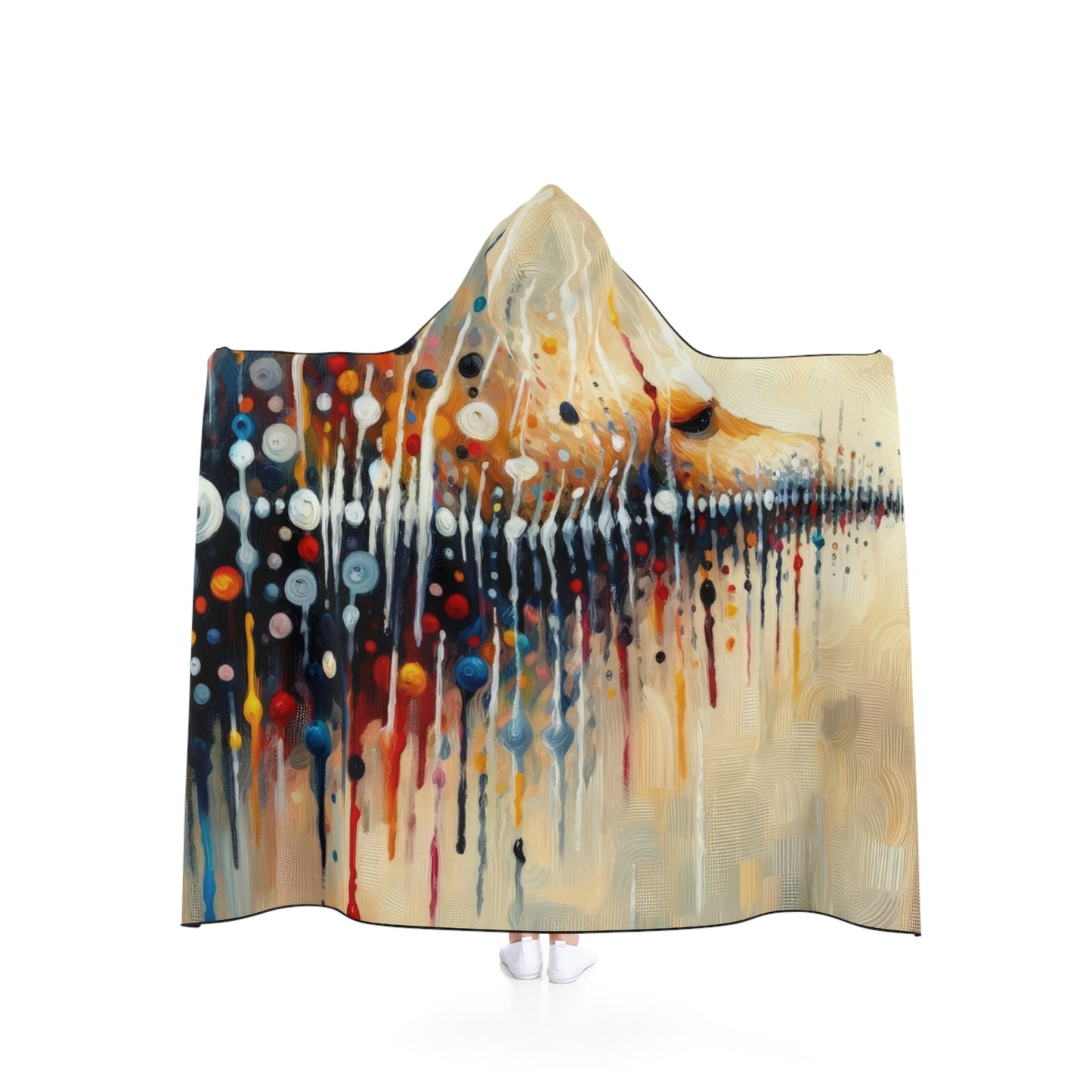 Distant Barking Echoes Hooded Blanket - ATUH.ART