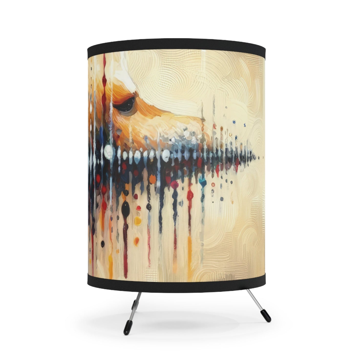 Distant Barking Echoes Tripod Lamp with High-Res Printed Shade, US\CA plug - ATUH.ART