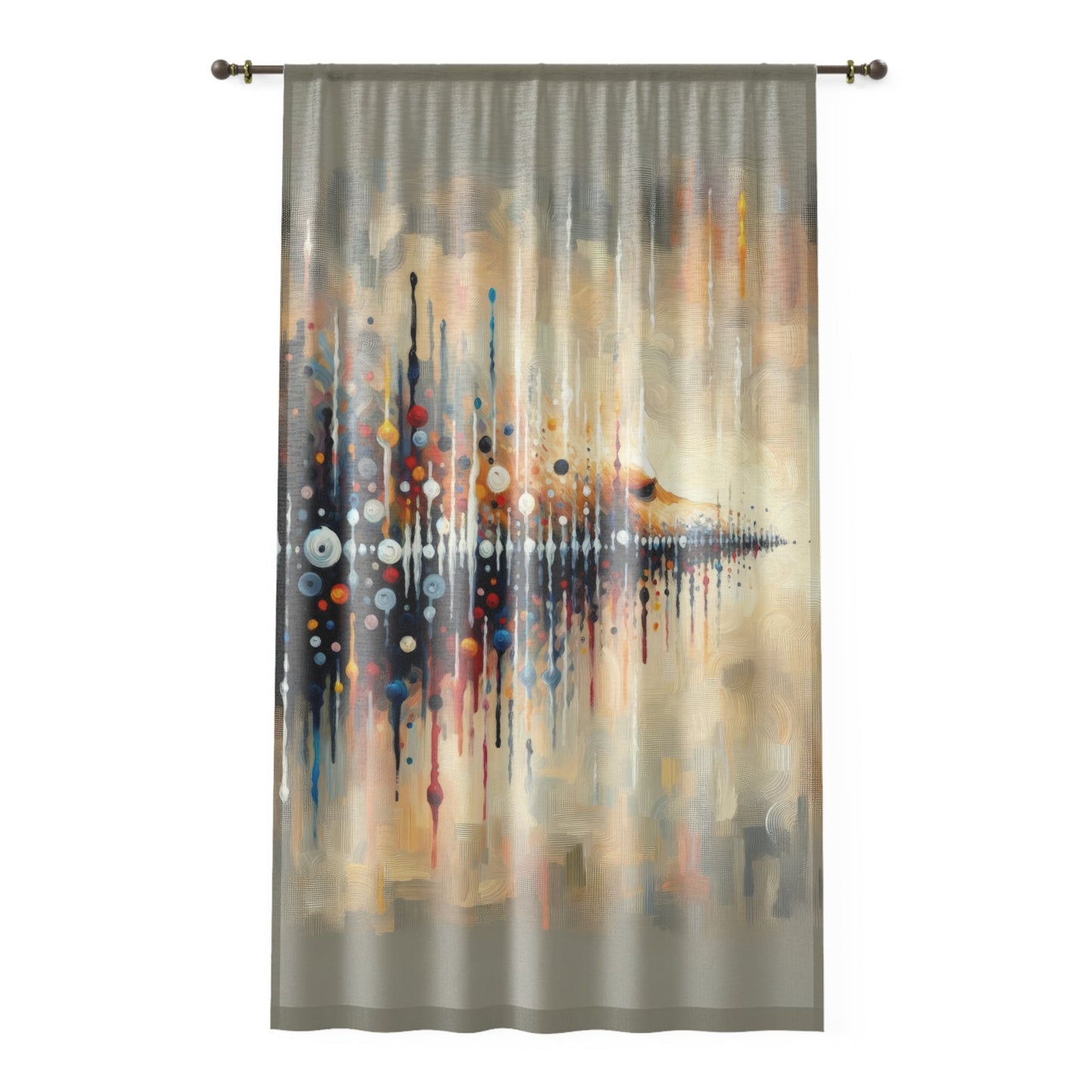 Distant Barking Echoes Window Curtain - ATUH.ART
