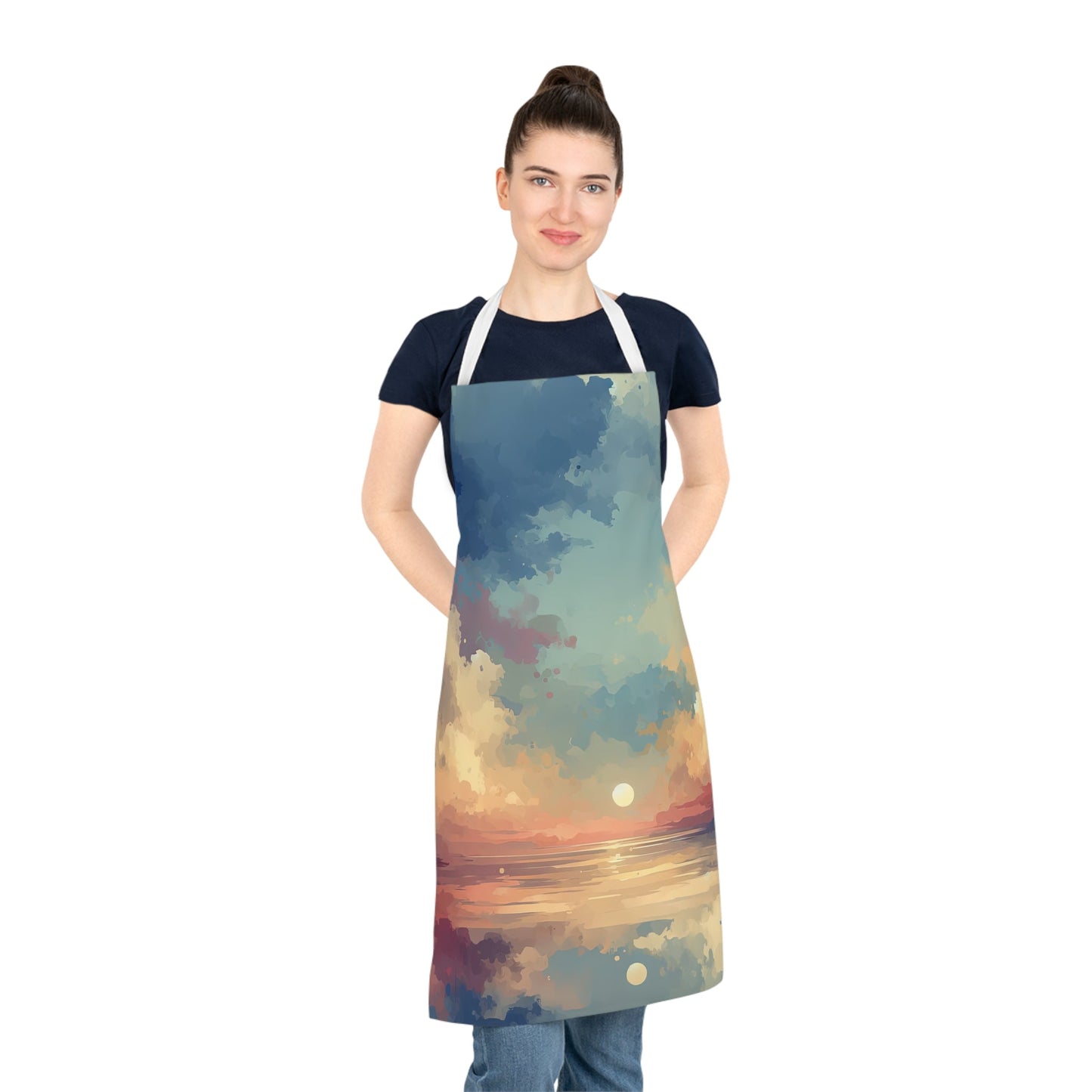 Dusky Sky Glow Adult Apron (AOP) - ATUH.ART