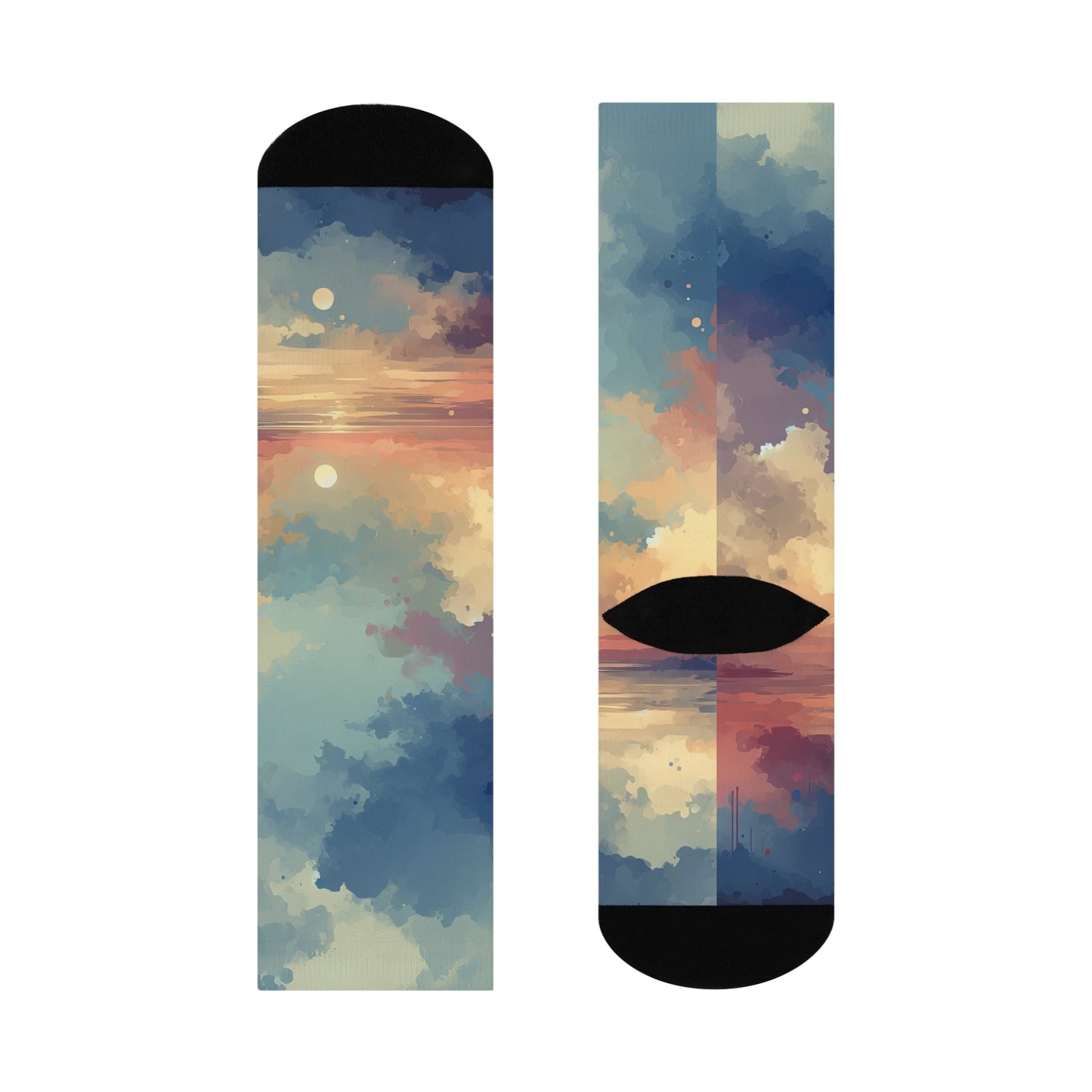 Dusky Sky Glow Cushioned Crew Socks - ATUH.ART