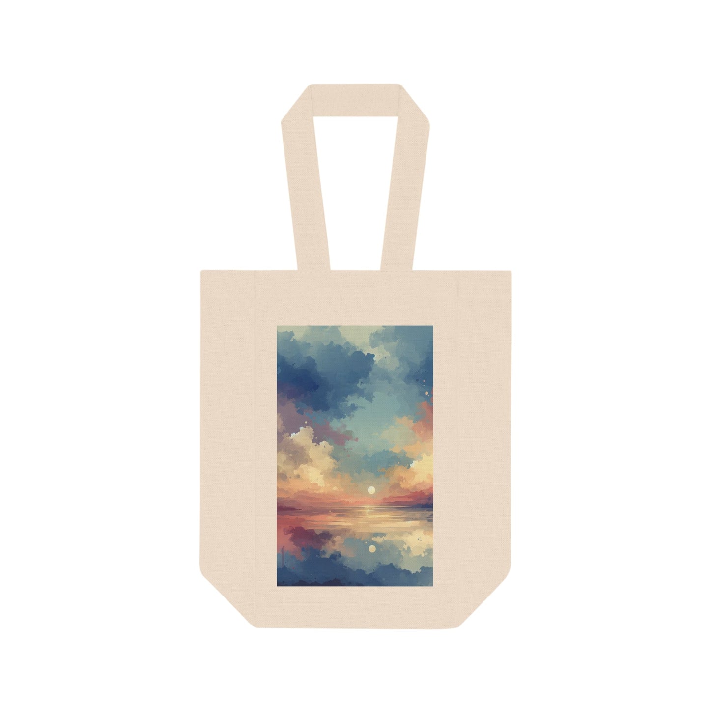 Dusky Sky Glow Double Wine Tote Bag - ATUH.ART
