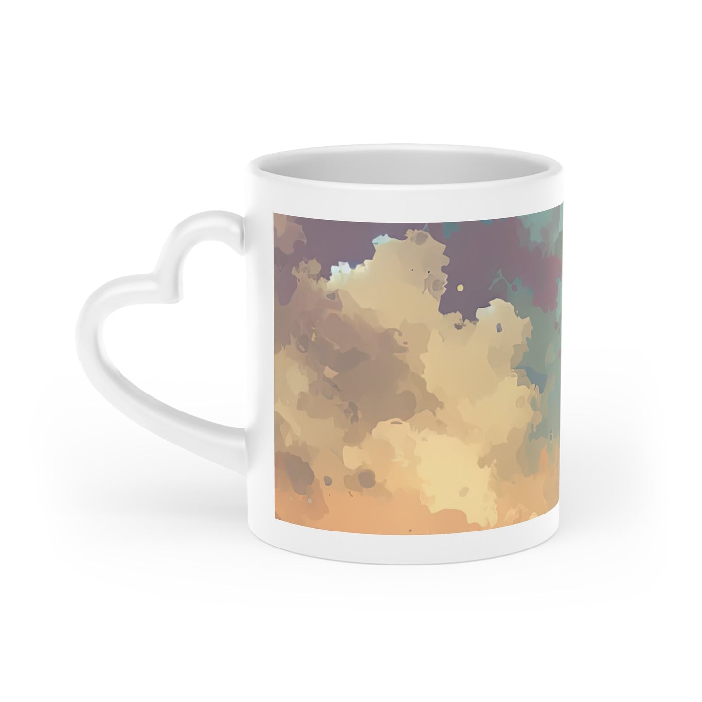 Dusky Sky Glow Heart-Shaped Mug - ATUH.ART
