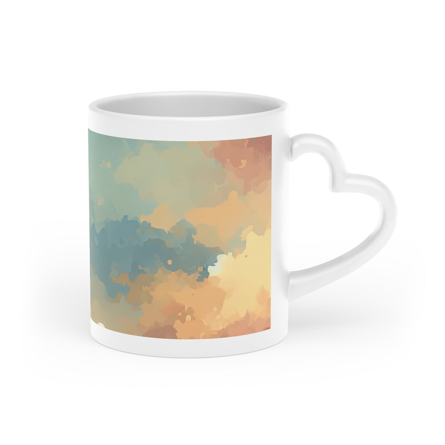 Dusky Sky Glow Heart-Shaped Mug - ATUH.ART