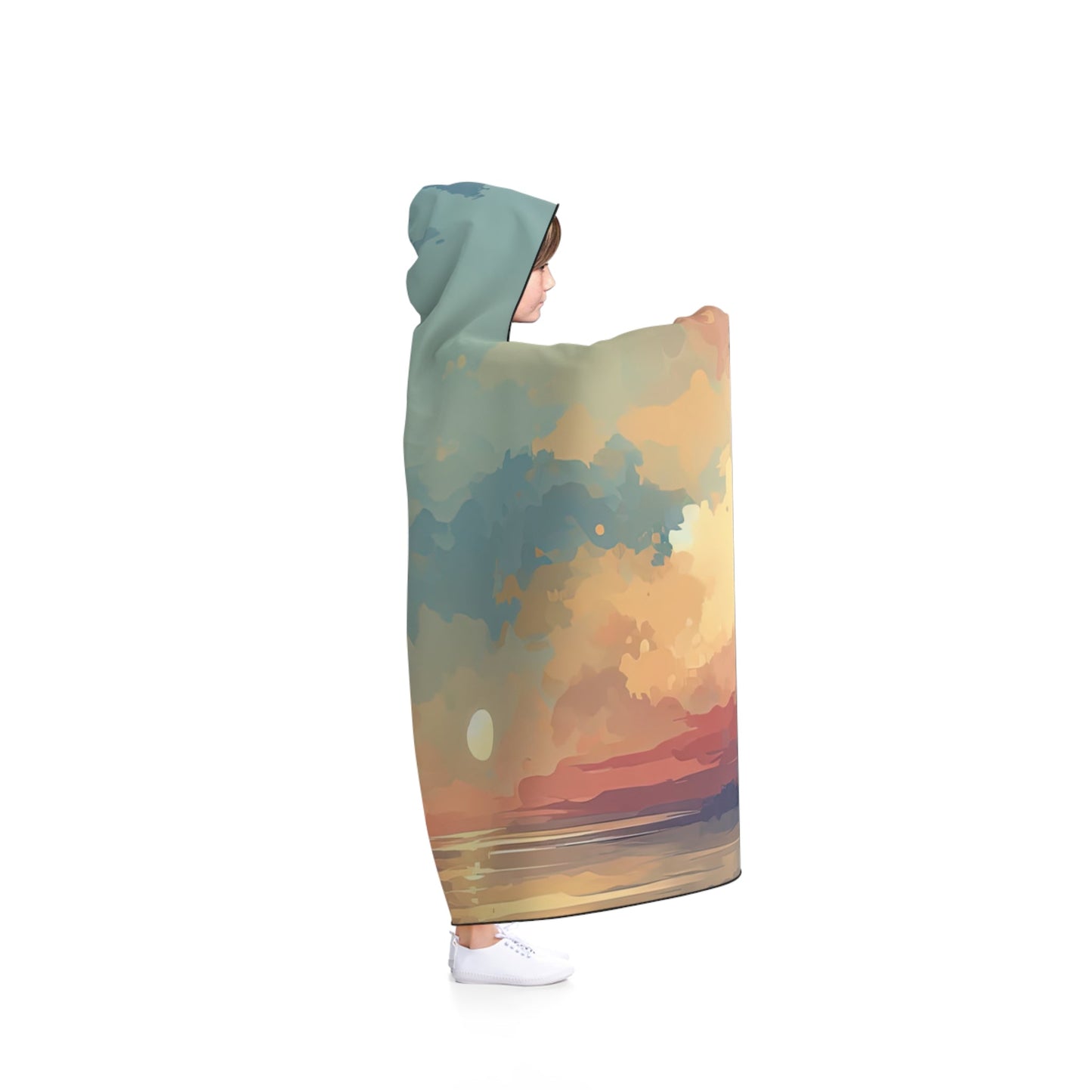 Dusky Sky Glow Hooded Blanket - ATUH.ART