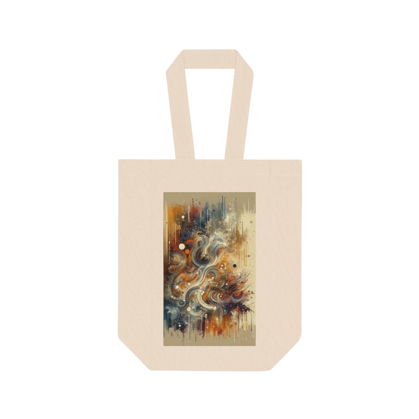 Dynamic Cultural Mosaic Double Wine Tote Bag - ATUH.ART