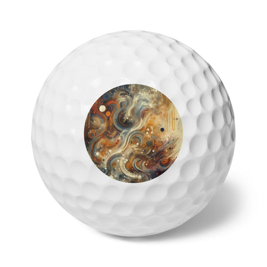 Dynamic Cultural Mosaic Golf Balls, 6pcs - ATUH.ART