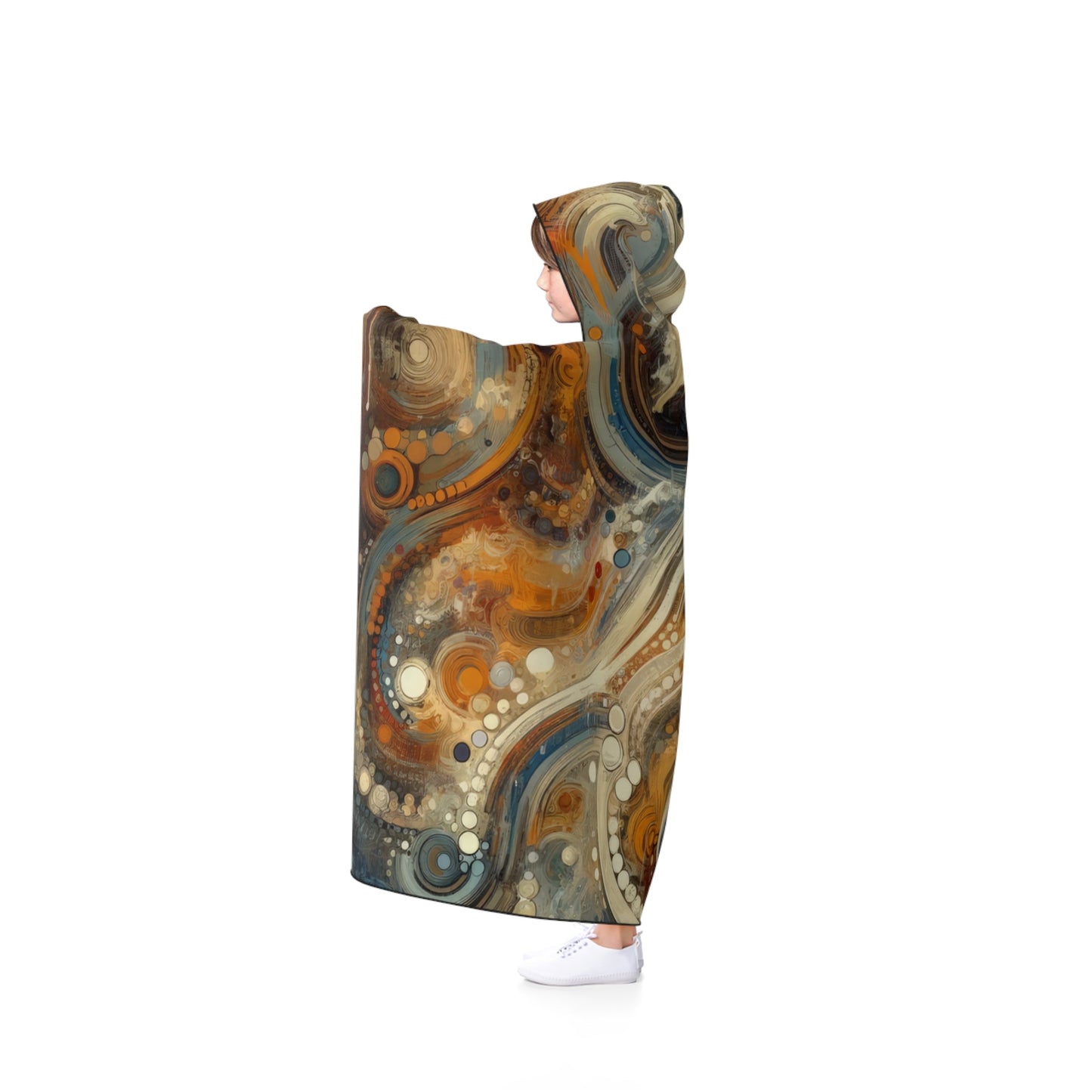 Dynamic Cultural Mosaic Hooded Blanket - ATUH.ART