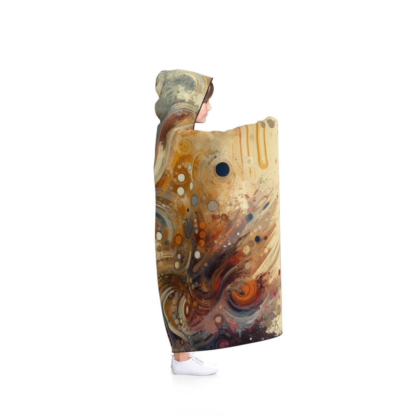 Dynamic Cultural Mosaic Hooded Blanket - ATUH.ART