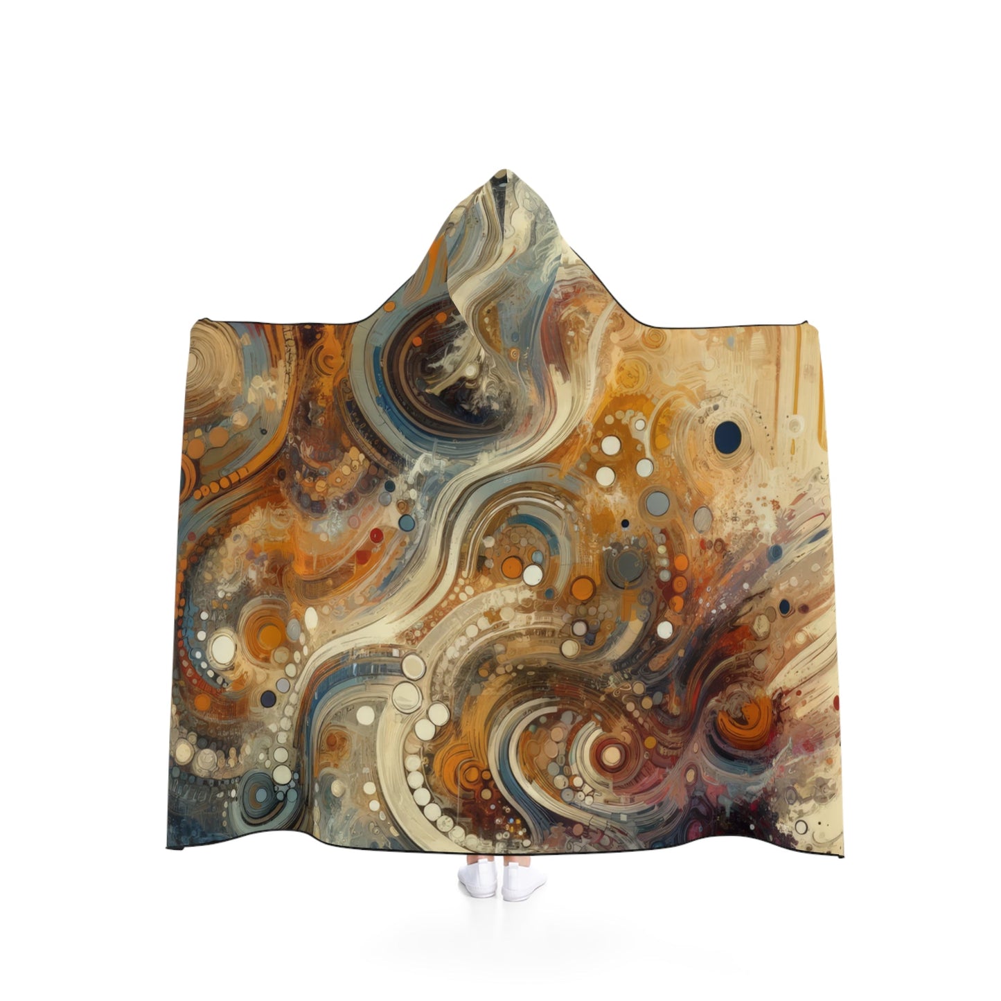 Dynamic Cultural Mosaic Hooded Blanket - ATUH.ART