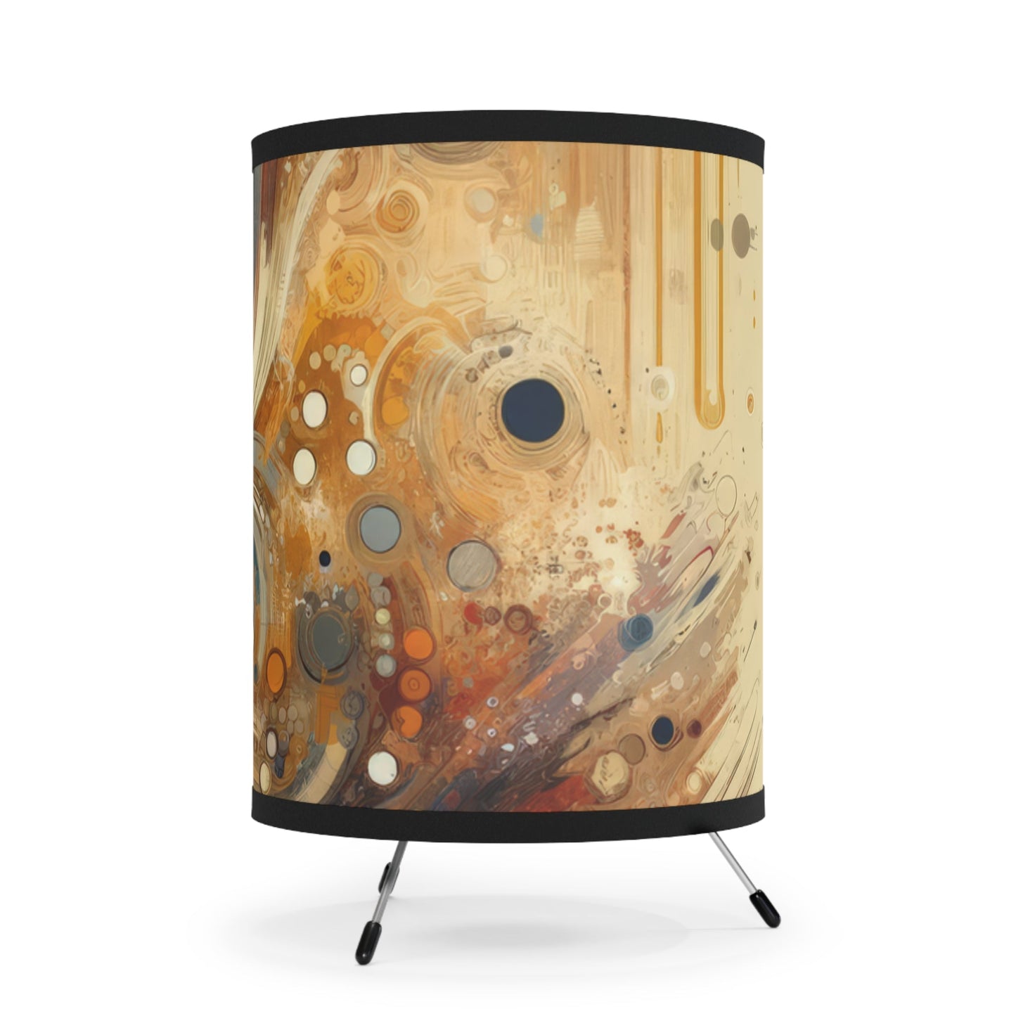Dynamic Cultural Mosaic Tripod Lamp with High-Res Printed Shade, US\CA plug - ATUH.ART