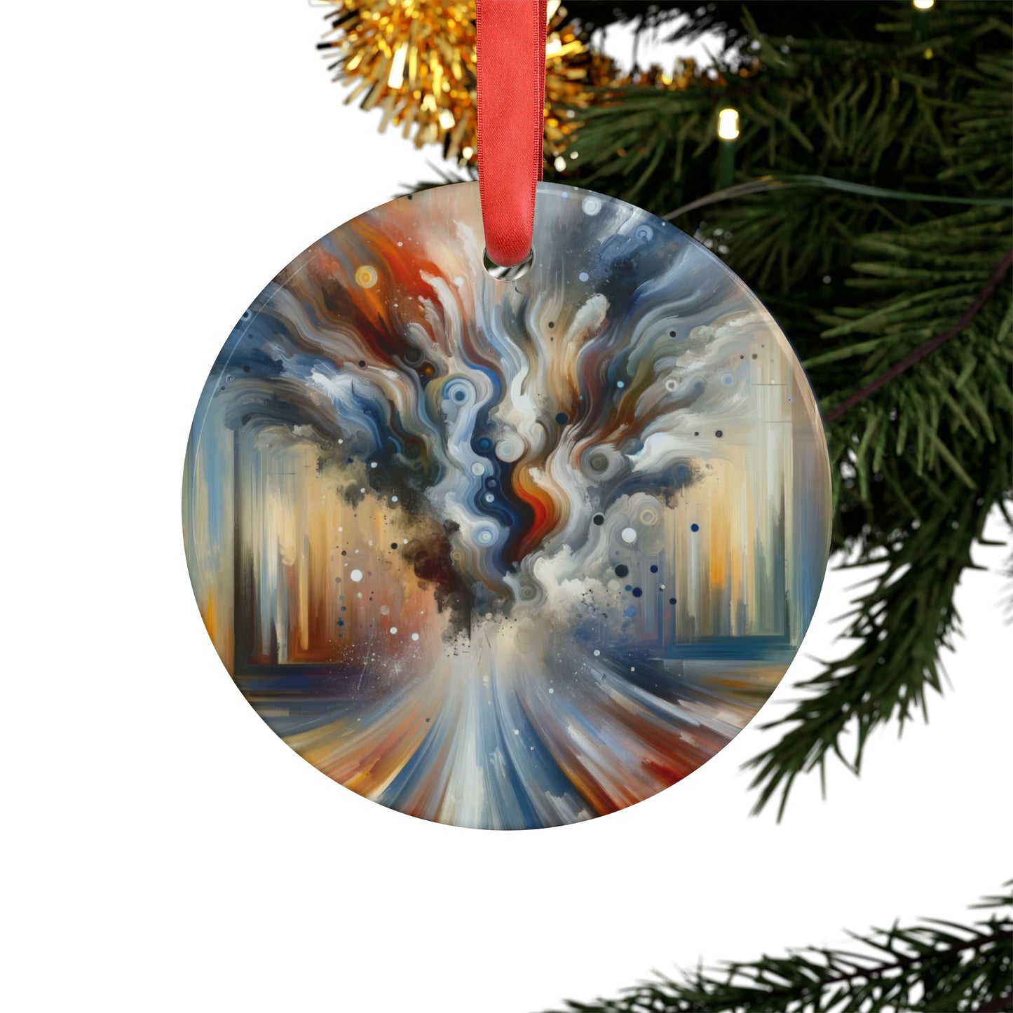 Dynamic External Influence Acrylic Ornament with Ribbon - ATUH.ART