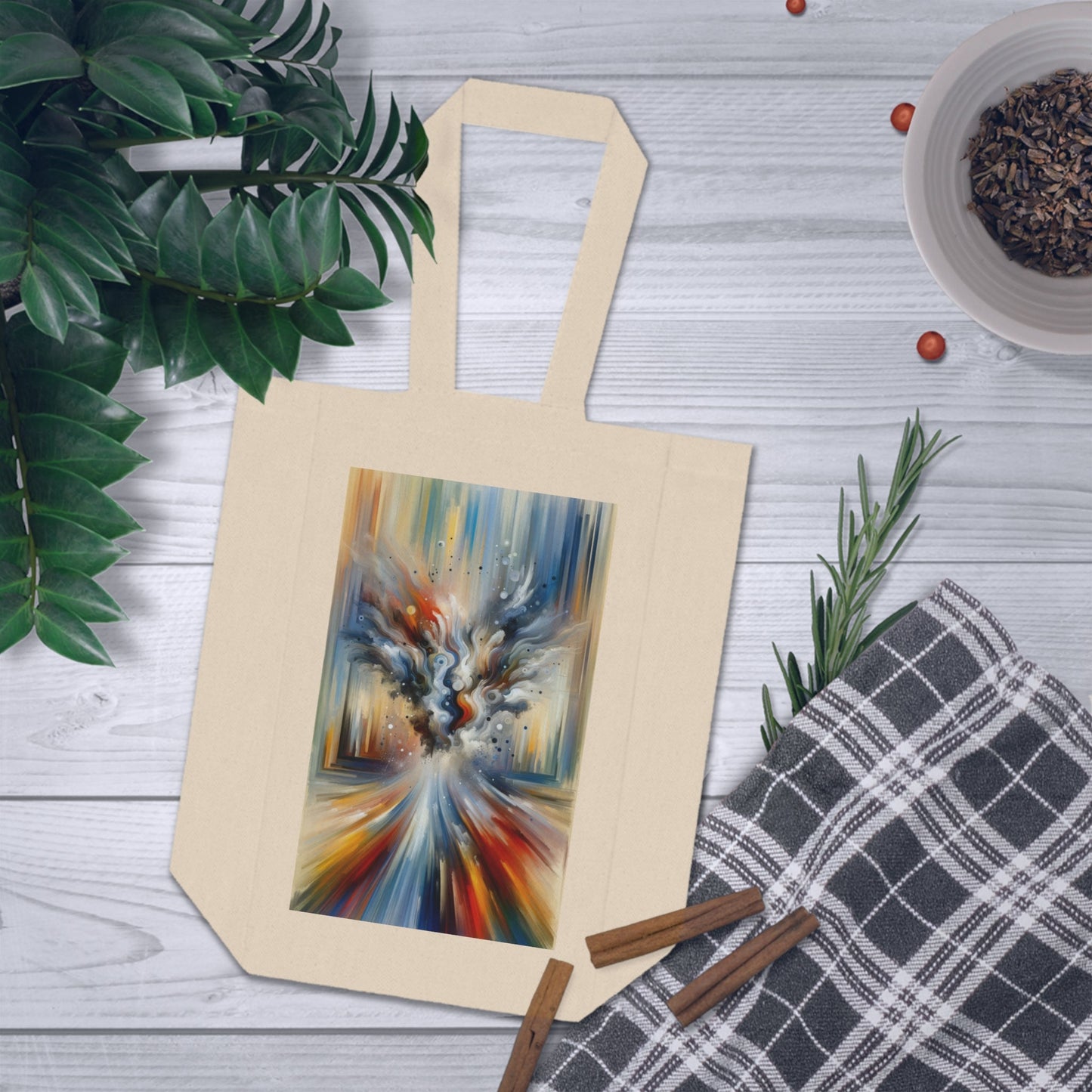 Dynamic External Influence Double Wine Tote Bag - ATUH.ART