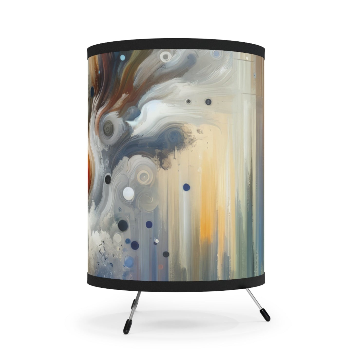 Dynamic External Influence Tripod Lamp with High-Res Printed Shade, US\CA plug - ATUH.ART