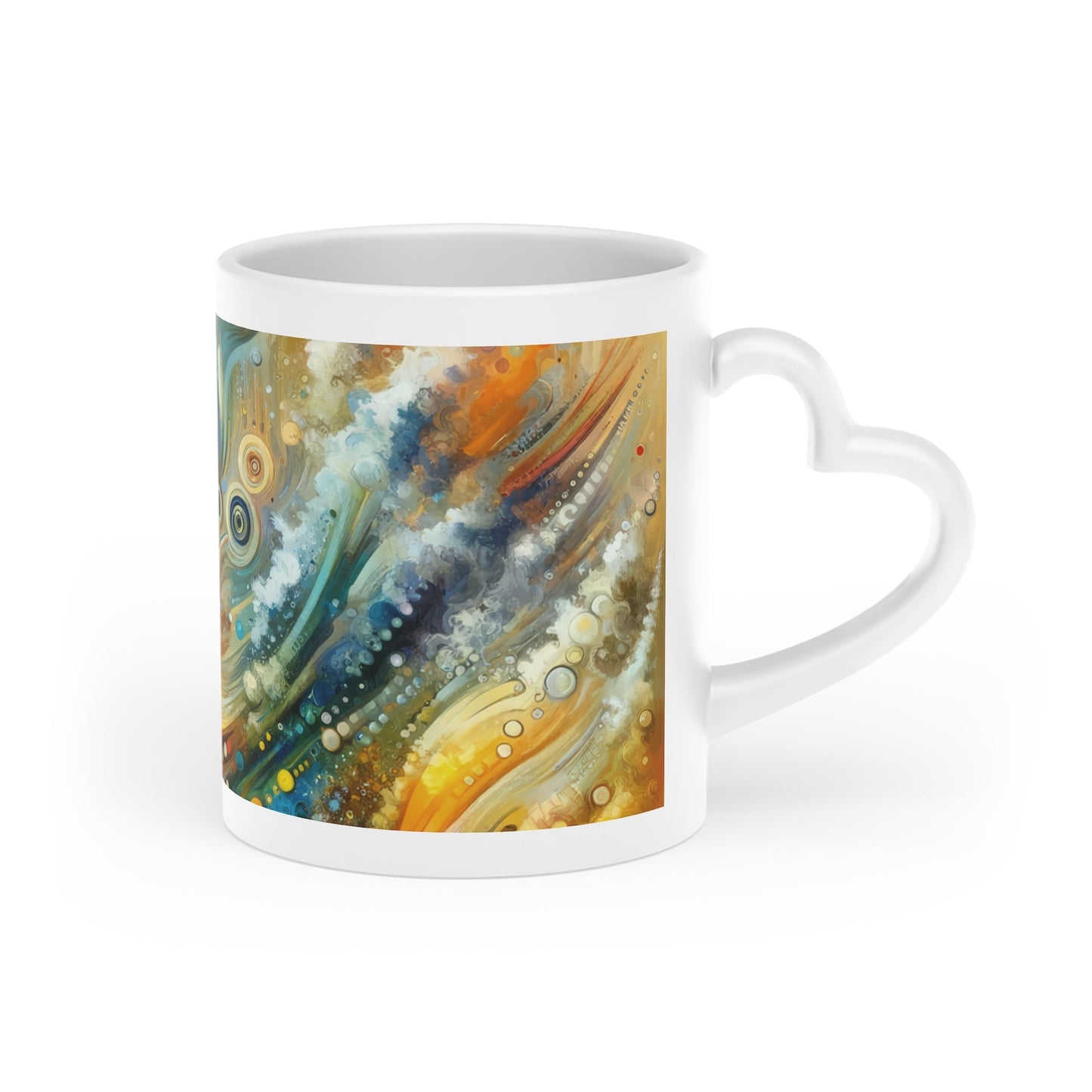 Dynamic Unity Tapestry Heart-Shaped Mug - ATUH.ART