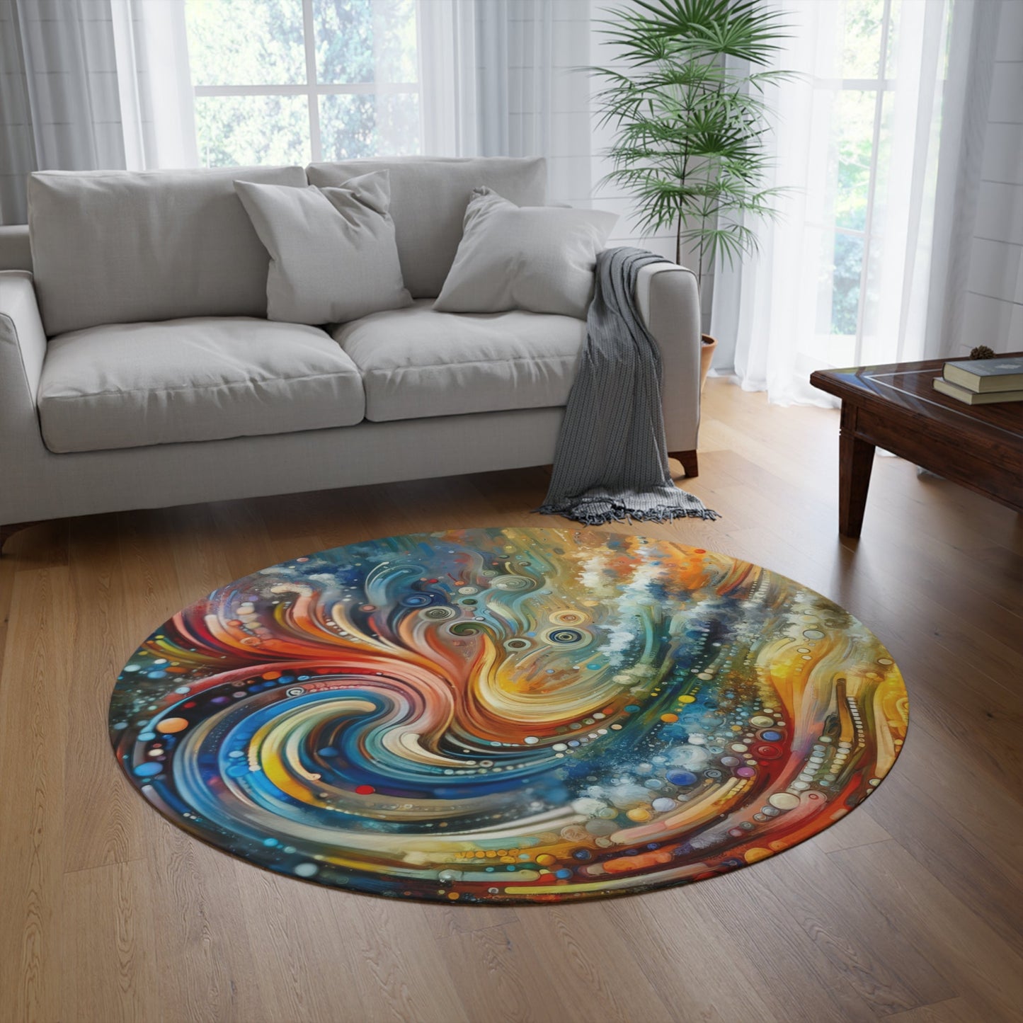 Dynamic Unity Tapestry Round Rug - ATUH.ART