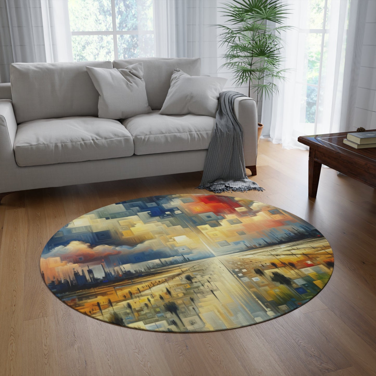 Earnest Gathering Rainwater Round Rug - ATUH.ART