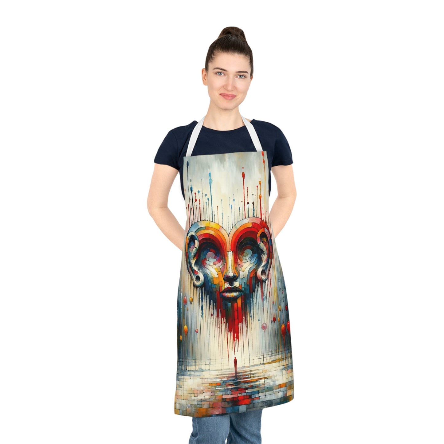 Ears Heart Expression Adult Apron (AOP) - ATUH.ART