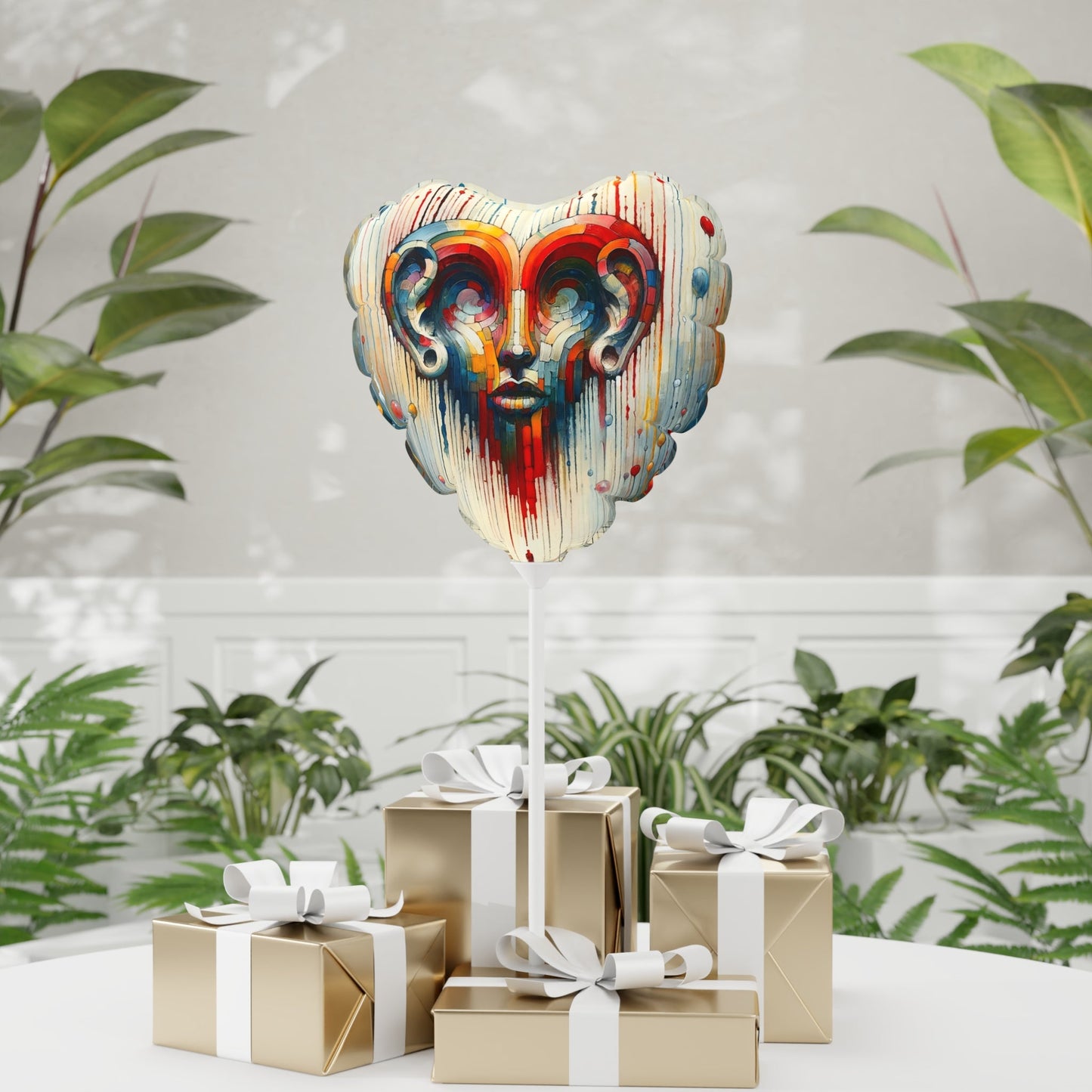 Ears Heart Expression Balloon (Round and Heart-shaped), 11" - ATUH.ART