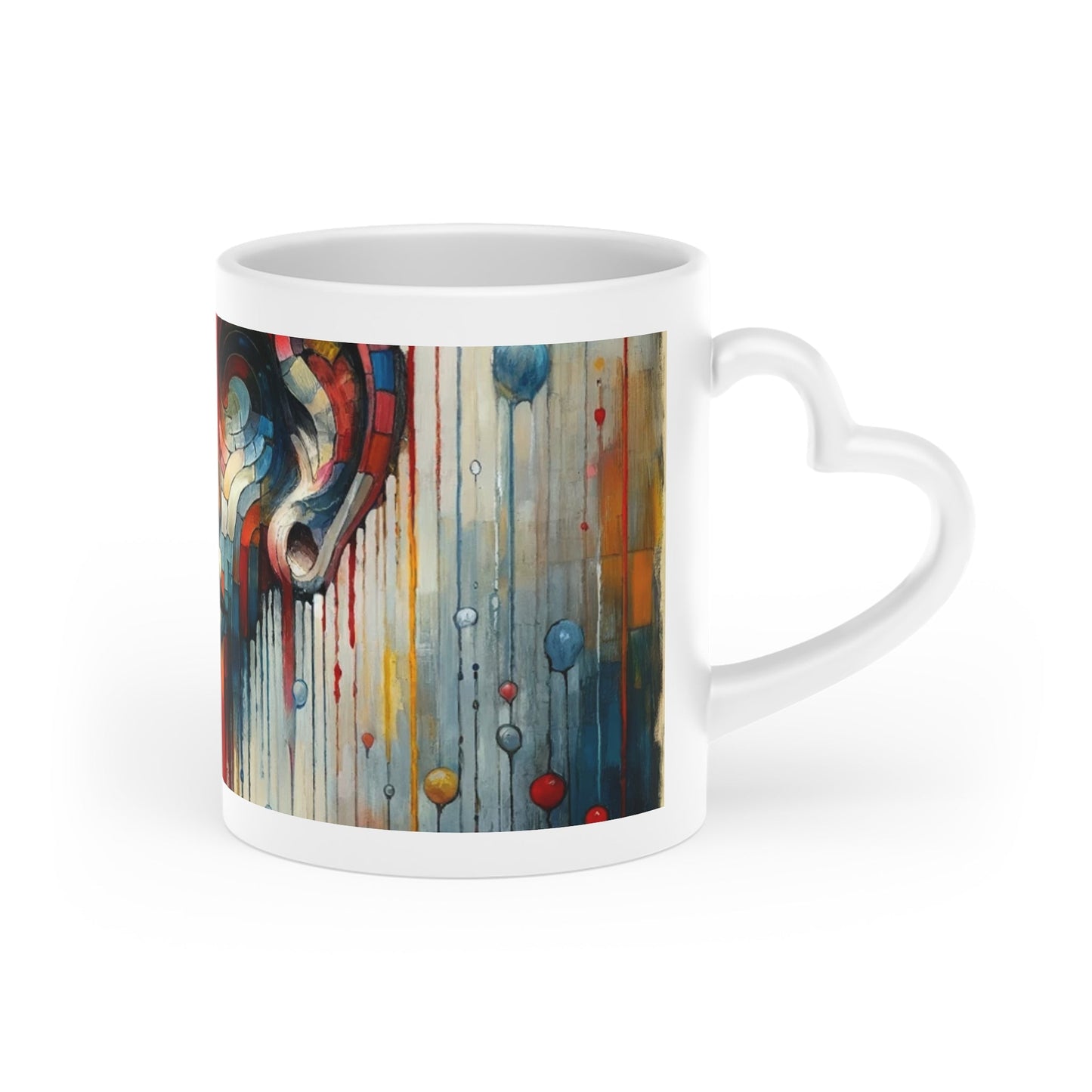 Ears Heart Expression Heart-Shaped Mug - ATUH.ART