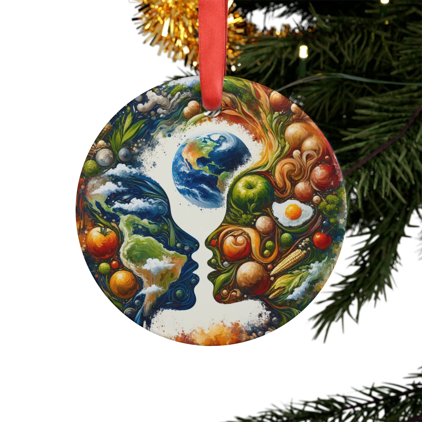 Earthly Dialogue Feast Acrylic Ornament with Ribbon - ATUH.ART