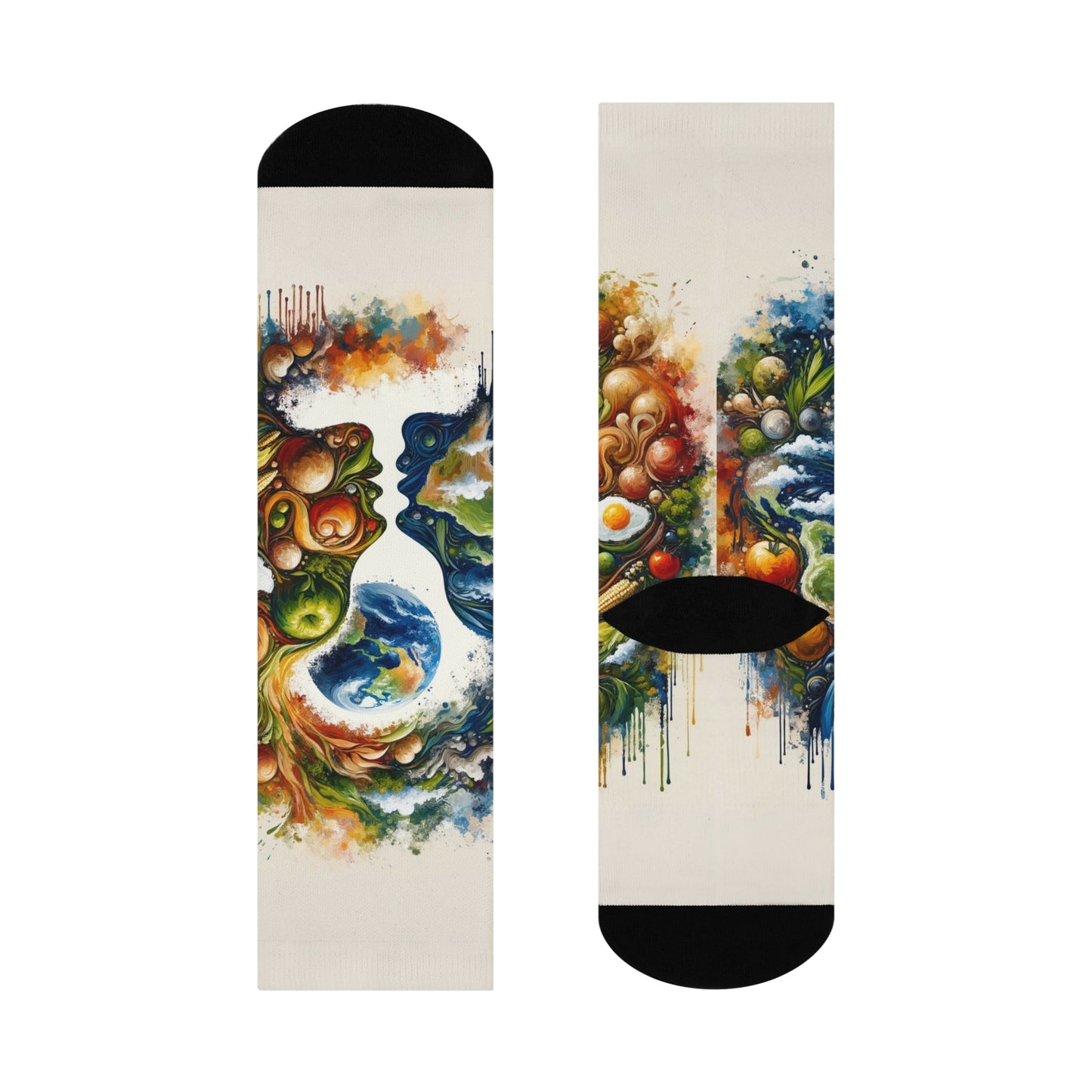 Earthly Dialogue Feast Cushioned Crew Socks - ATUH.ART