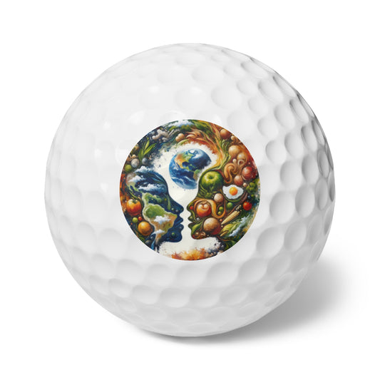 Earthly Dialogue Feast Golf Balls, 6pcs - ATUH.ART