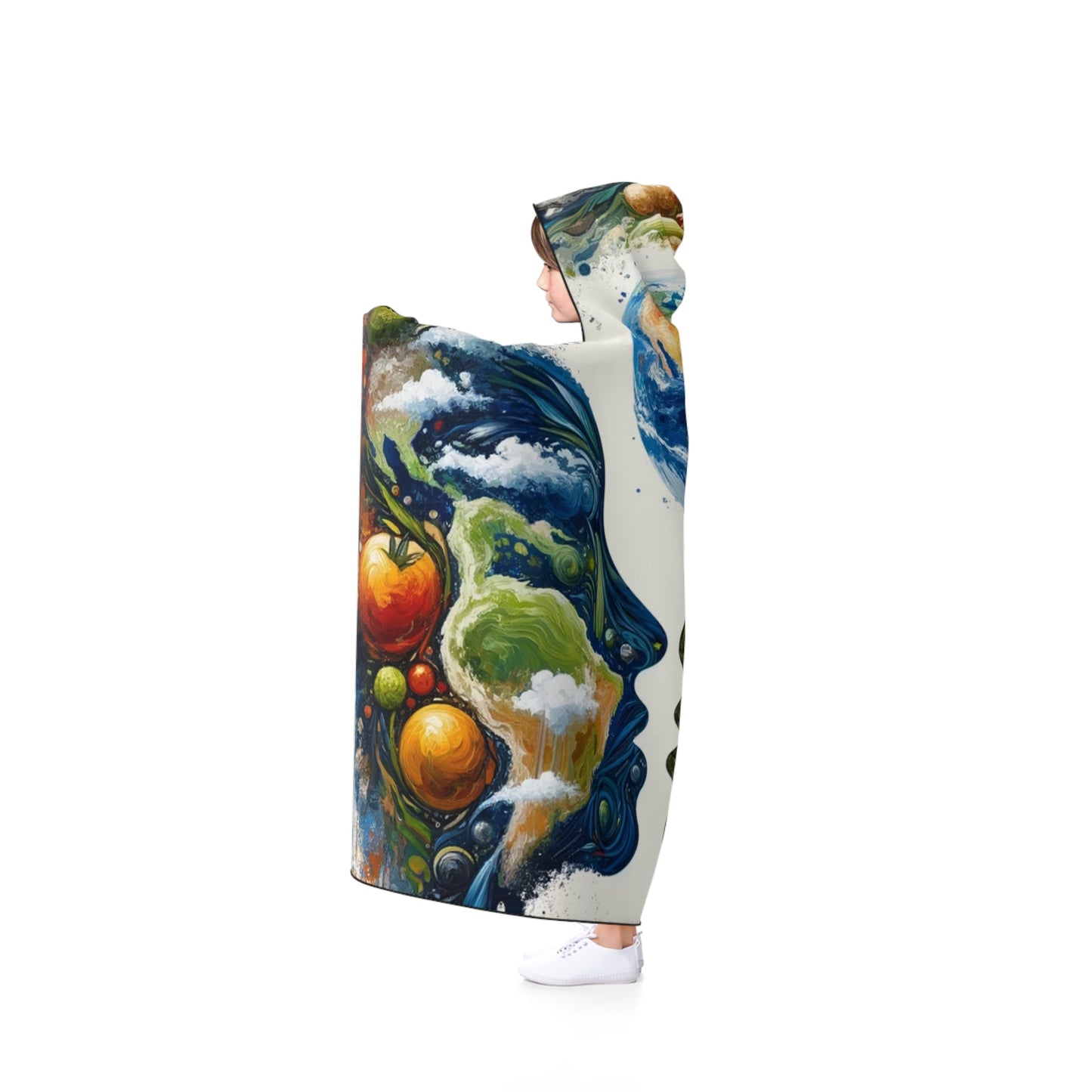 Earthly Dialogue Feast Hooded Blanket - ATUH.ART