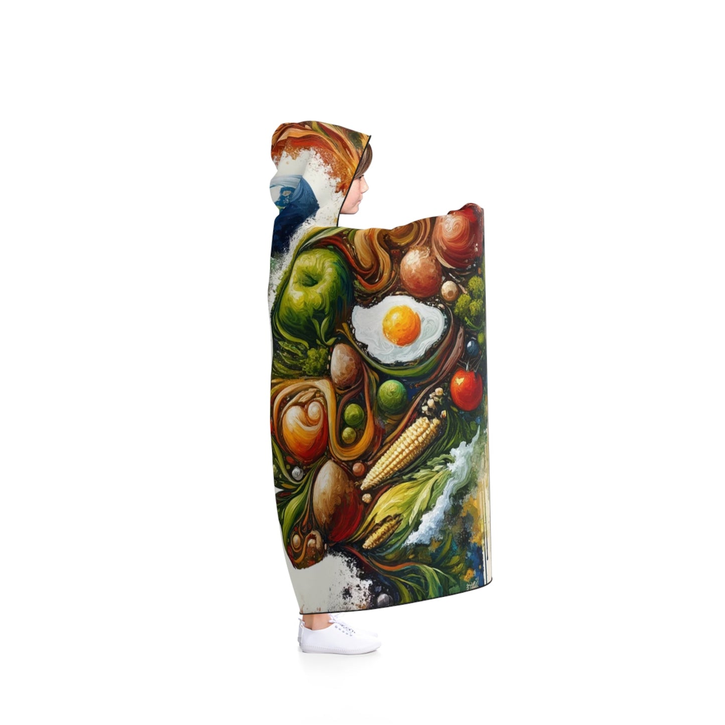 Earthly Dialogue Feast Hooded Blanket - ATUH.ART