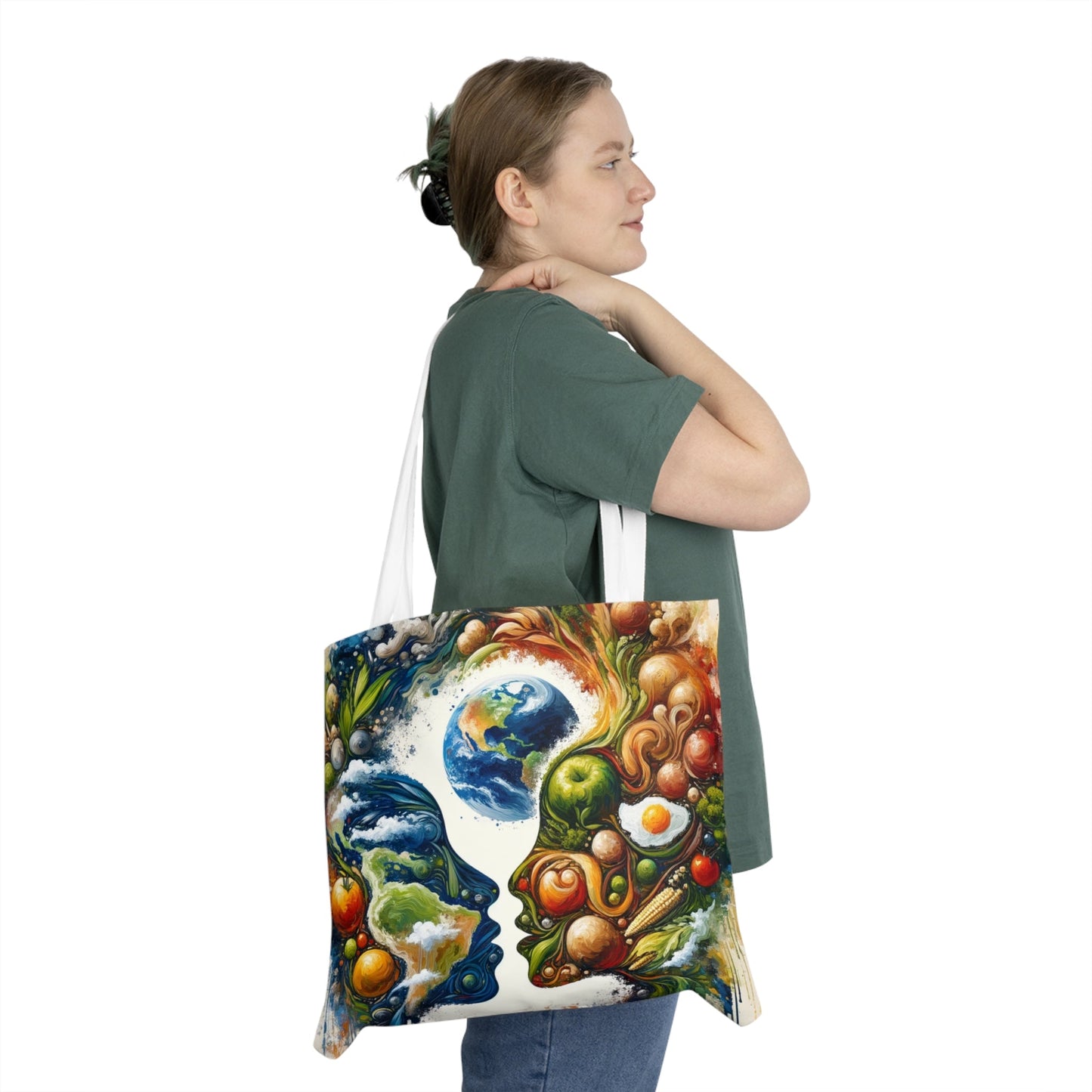 Earthly Dialogue Feast Shoulder Tote Bag (AOP) - ATUH.ART