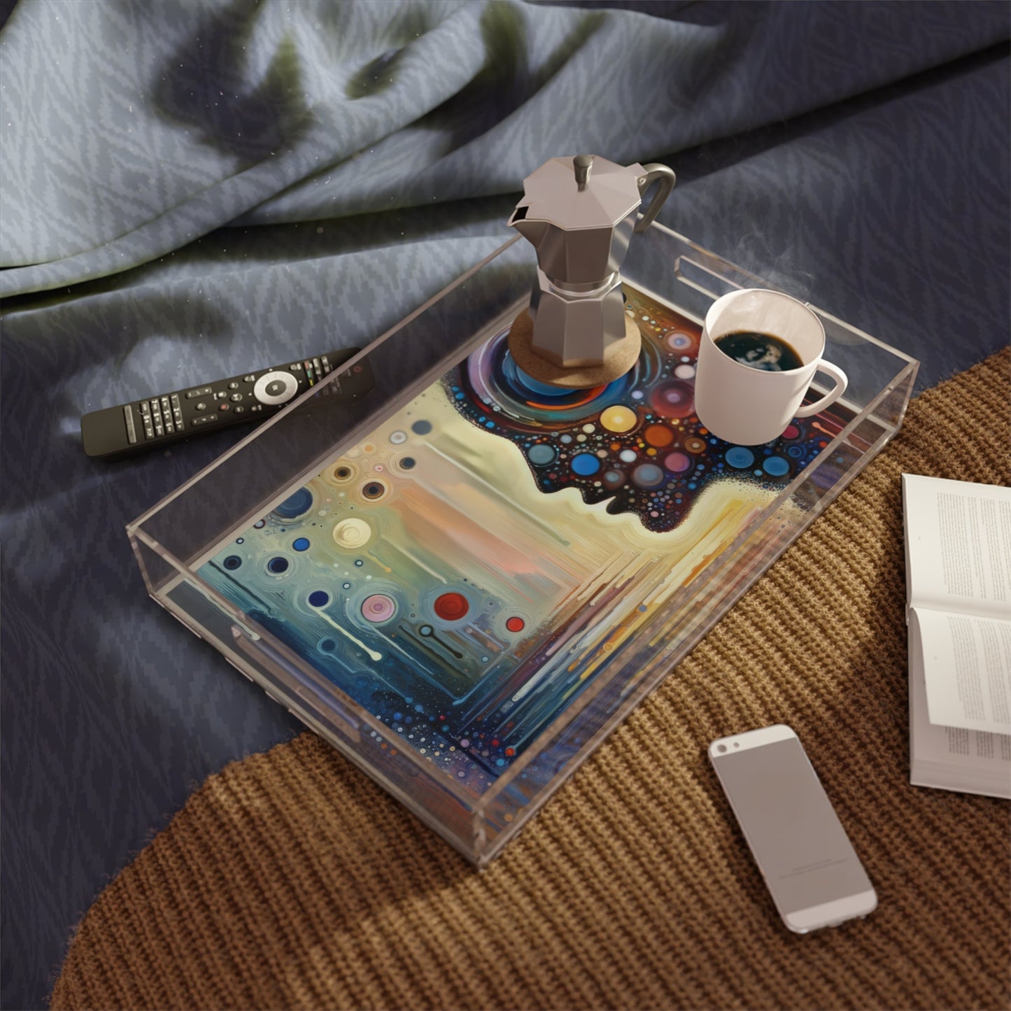 Echoed Intrinsic Universality Acrylic Serving Tray - ATUH.ART