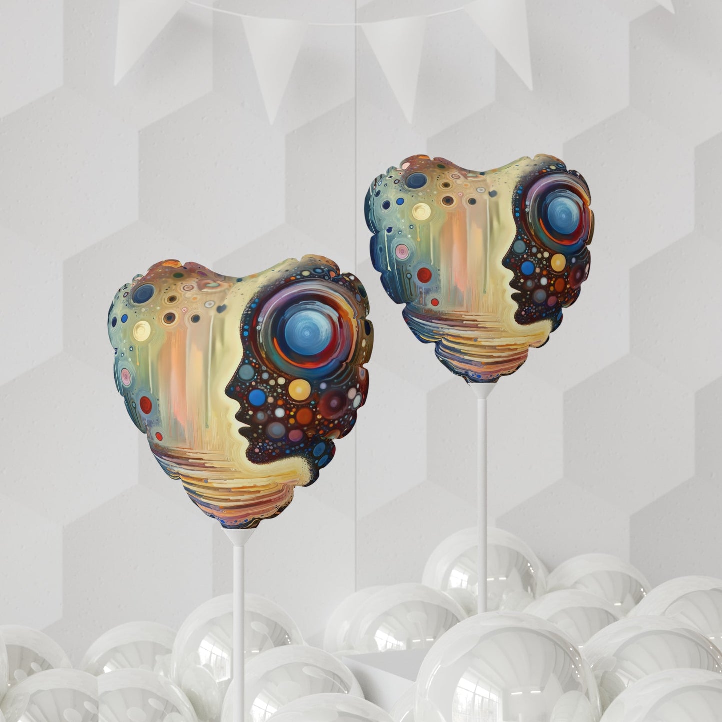 Echoed Intrinsic Universality Balloon (Round and Heart-shaped), 11" - ATUH.ART
