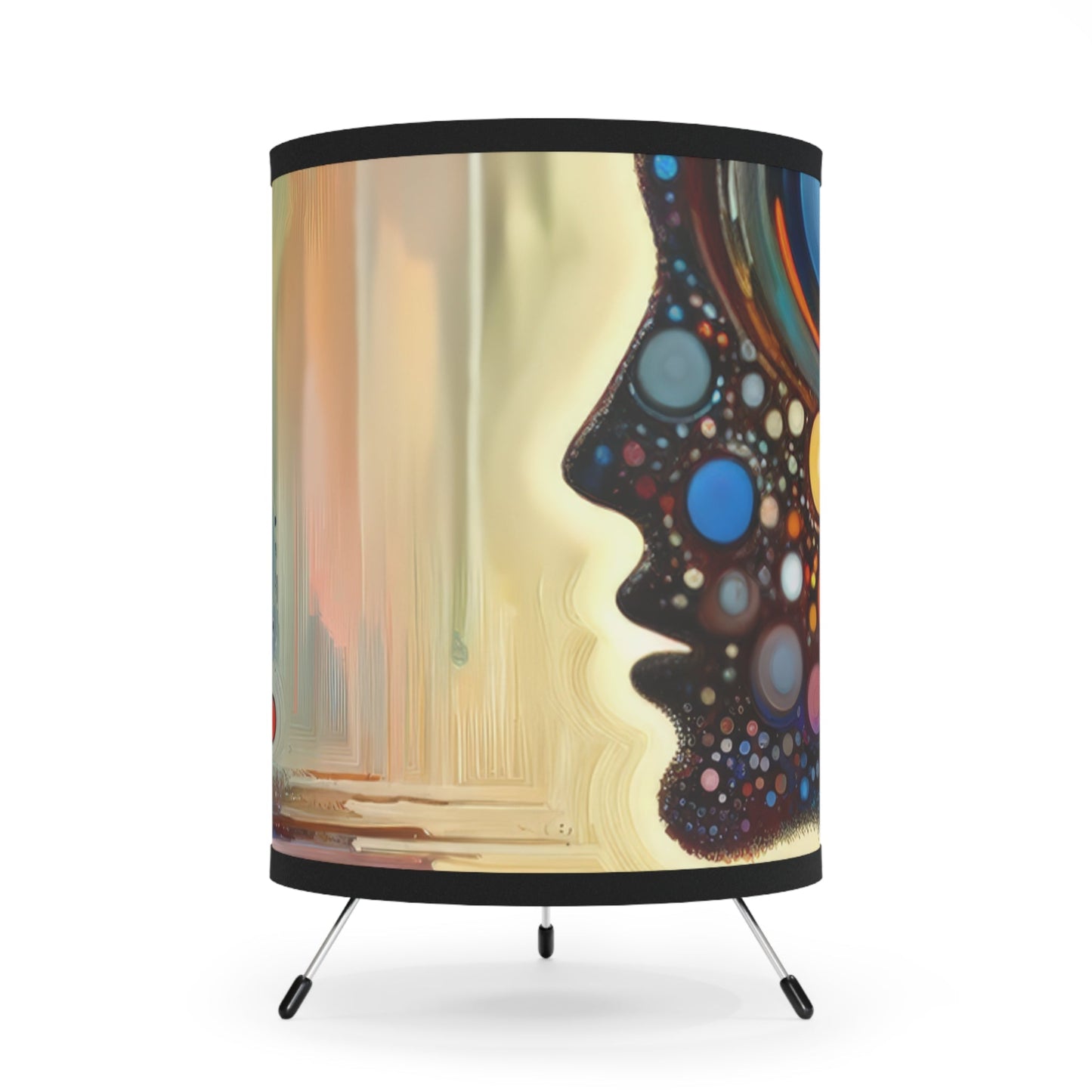 Echoed Intrinsic Universality Tripod Lamp with High-Res Printed Shade, US\CA plug - ATUH.ART