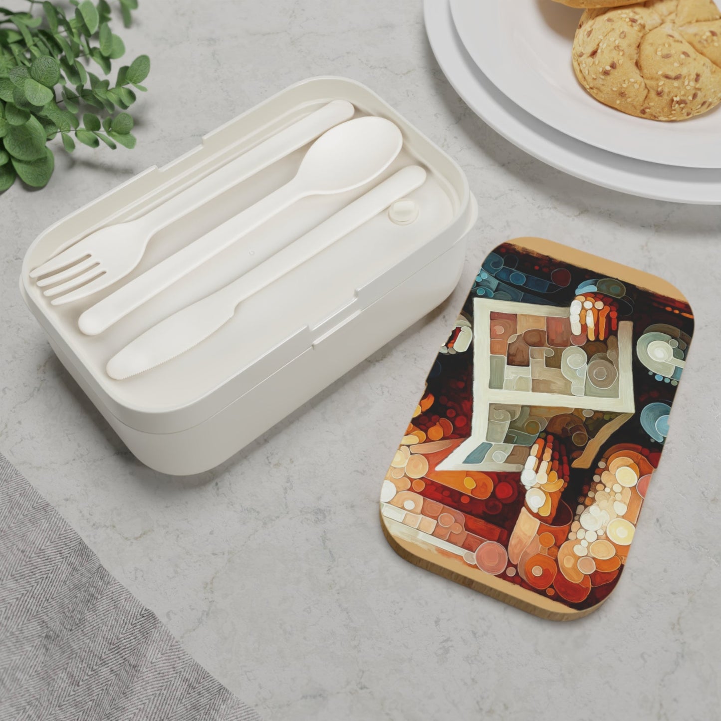 Elderly Unity Tachism Bento Lunch Box - ATUH.ART