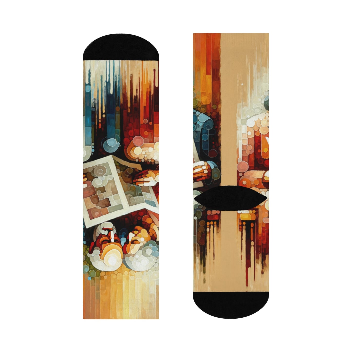 Elderly Unity Tachism Cushioned Crew Socks - ATUH.ART