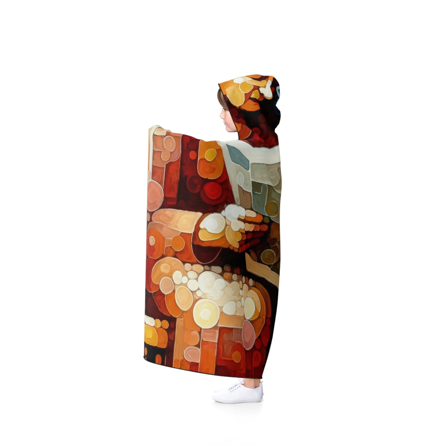 Elderly Unity Tachism Hooded Blanket - ATUH.ART