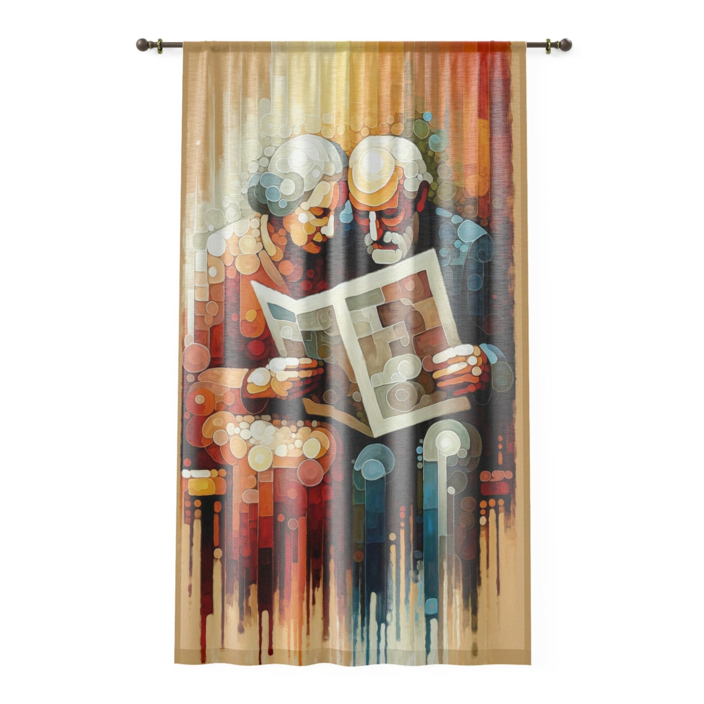 Elderly Unity Tachism Window Curtain - ATUH.ART