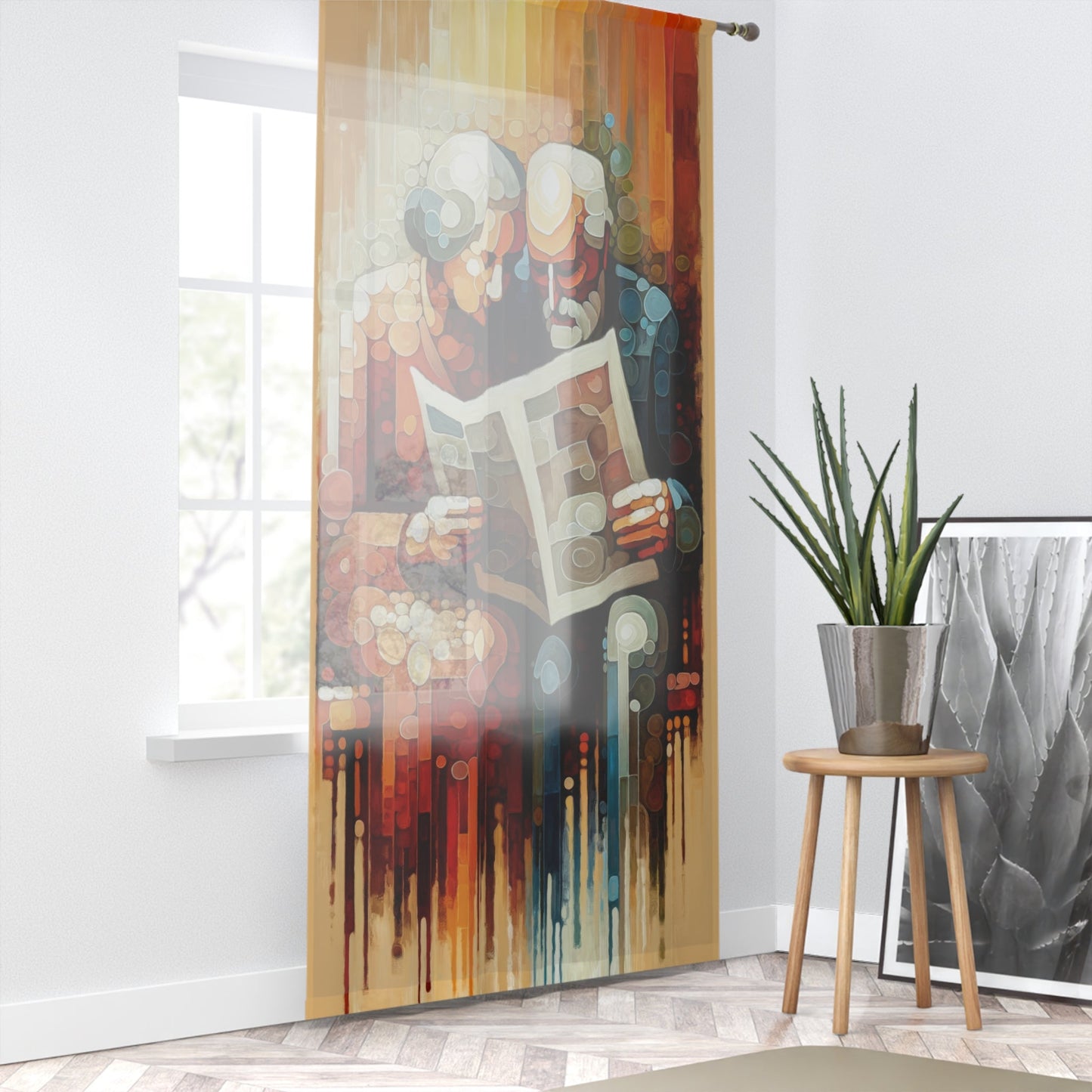 Elderly Unity Tachism Window Curtain - ATUH.ART