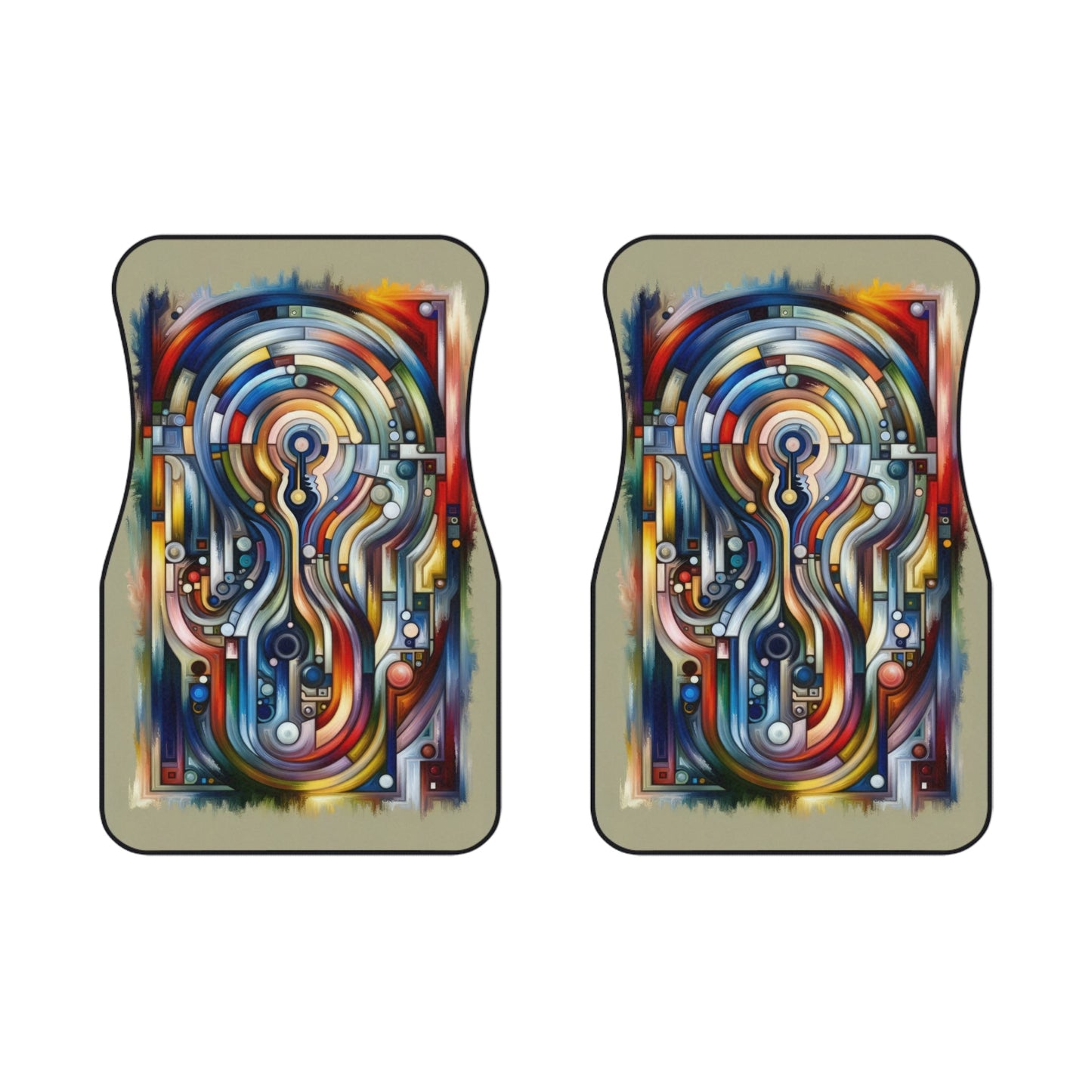 Embracing Faceted Unity Car Mats (2x Front) - ATUH.ART