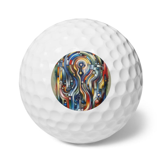 Embracing Faceted Unity Golf Balls, 6pcs - ATUH.ART
